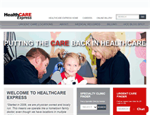 Tablet Screenshot of healthcareexpress.us